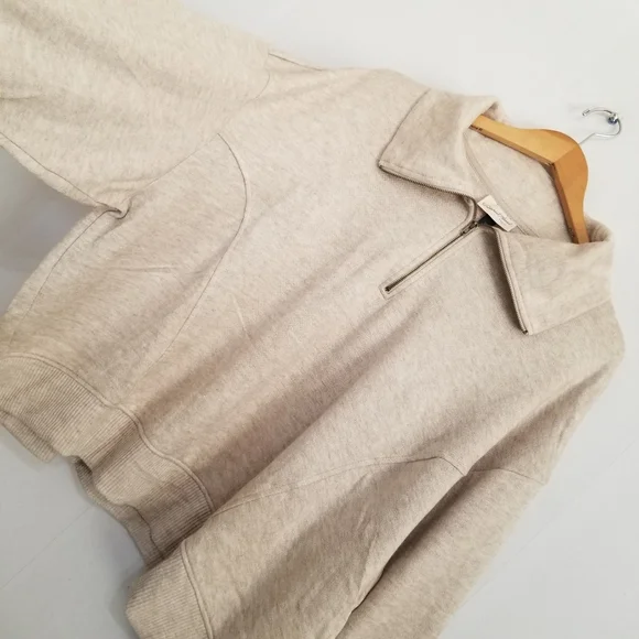 NWT Universal Thread Beige Heather Oatmeal Collared Pullover Sweater Size 3X - Picture 3 of 9